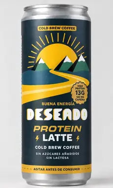 Lata de DESEADO Protein Latte, cold brew con 13 g de proteína